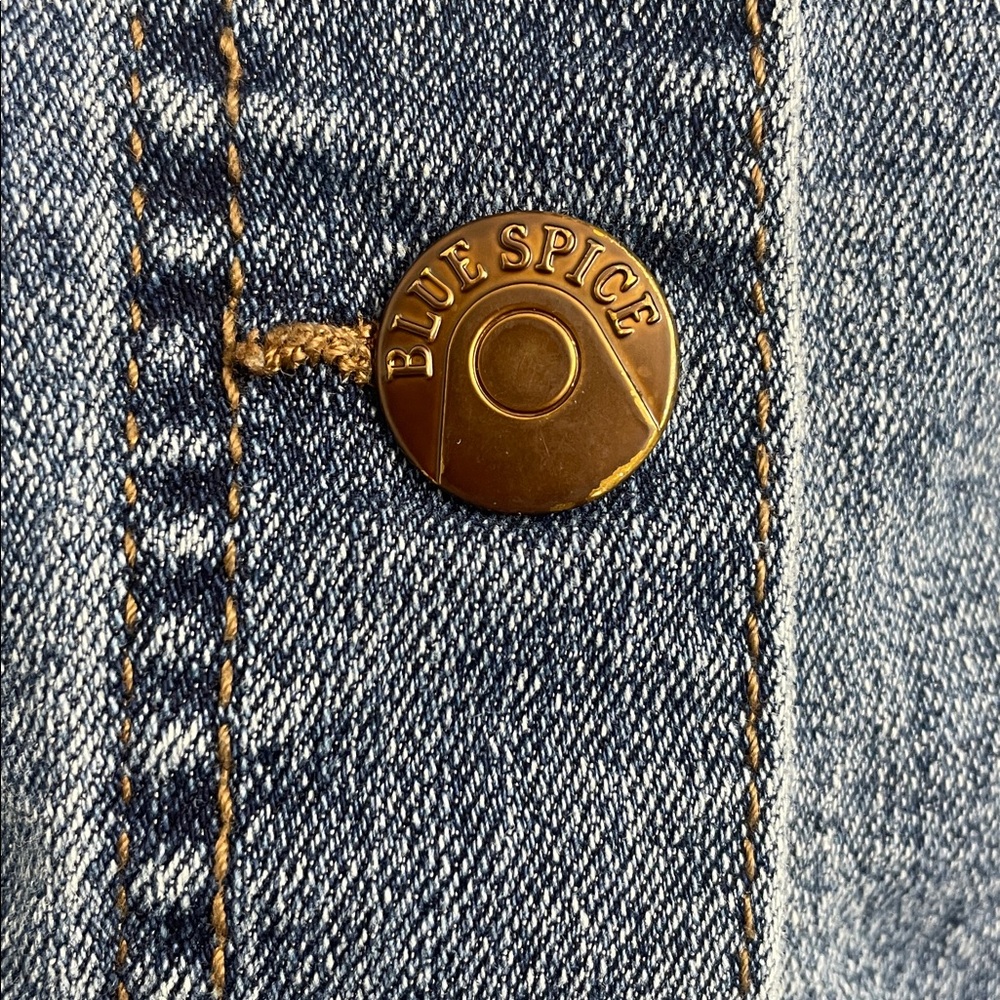 Blue Spice Denim Shirt with Gold Button - Picture 6 of 10